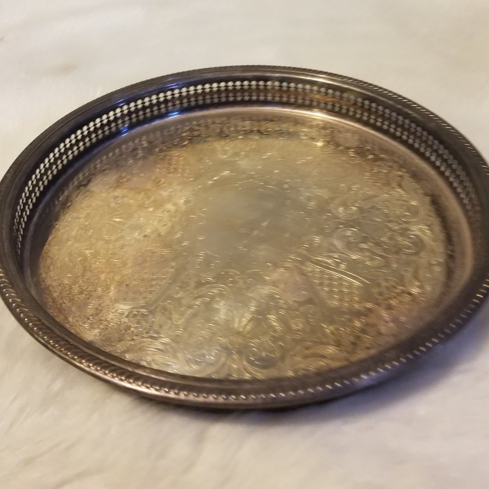 Newport Silverplate Tray #YB166 Vintage